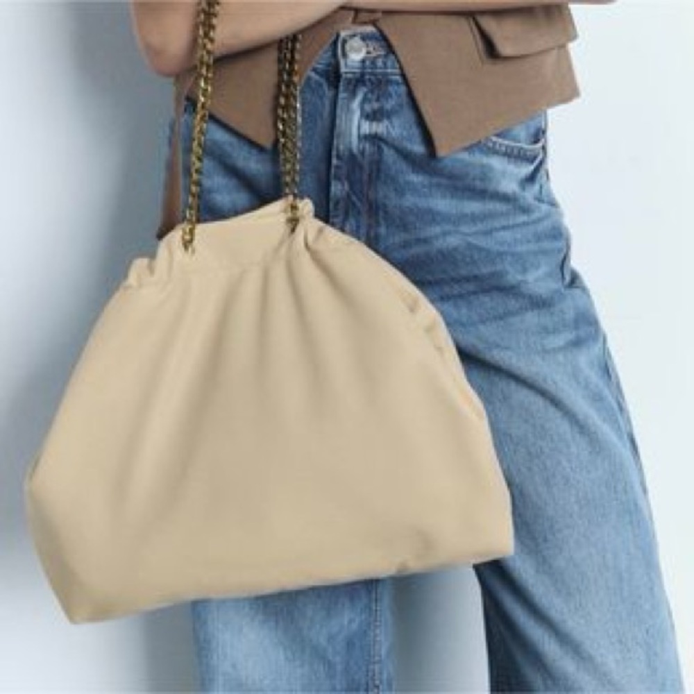 Zara Chain Strap Tote Bag NWT